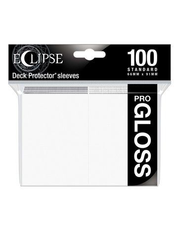 ULTRA PRO ECLIPSE SLEEVES 100 CT GLOSS: WHITE