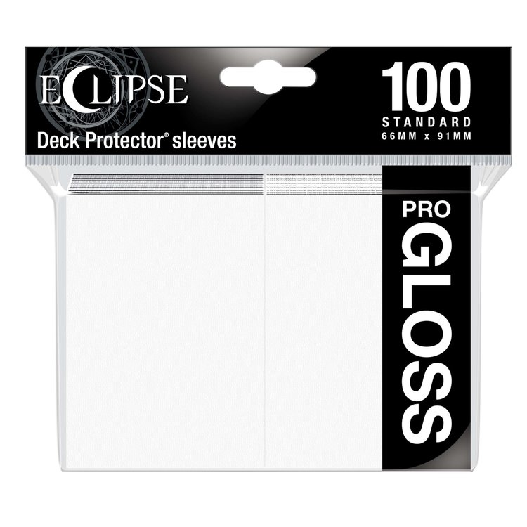 ULTRA PRO ECLIPSE SLEEVES 100 CT GLOSS: WHITE