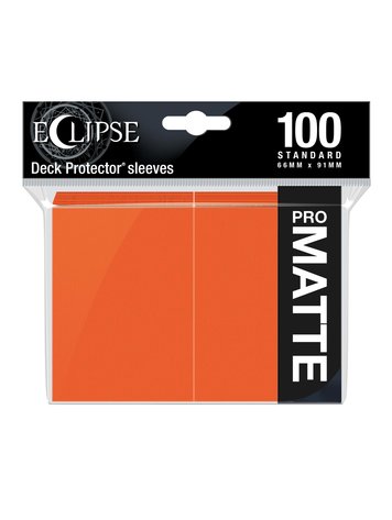 ULTRA PRO ECLIPSE SLEEVES 100 CT MATTE ORANGE