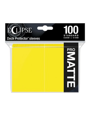 ULTRA PRO ECLIPSE SLEEVES 100 CT MATTE YELLOW