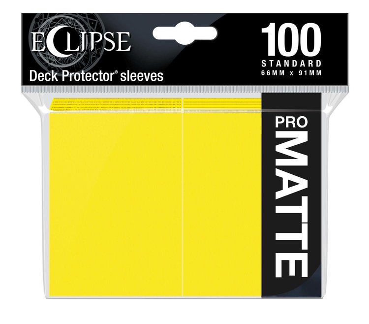 ULTRA PRO ECLIPSE SLEEVES 100 CT MATTE YELLOW