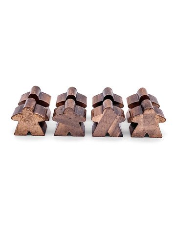 NORSE FOUNDRY 8 PACK OF METAL MEEPLES (ANTIQUE COPPER METAL)