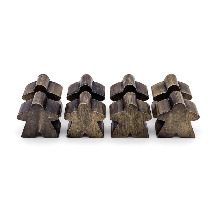 NORSE FOUNDRY 8 PACK OF METAL MEEPLES (ANTIQUE BRONZE METAL)