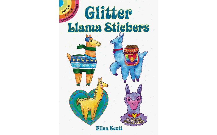 DOVER PUBLICATIONS GLITTER LLAMA STICKERS