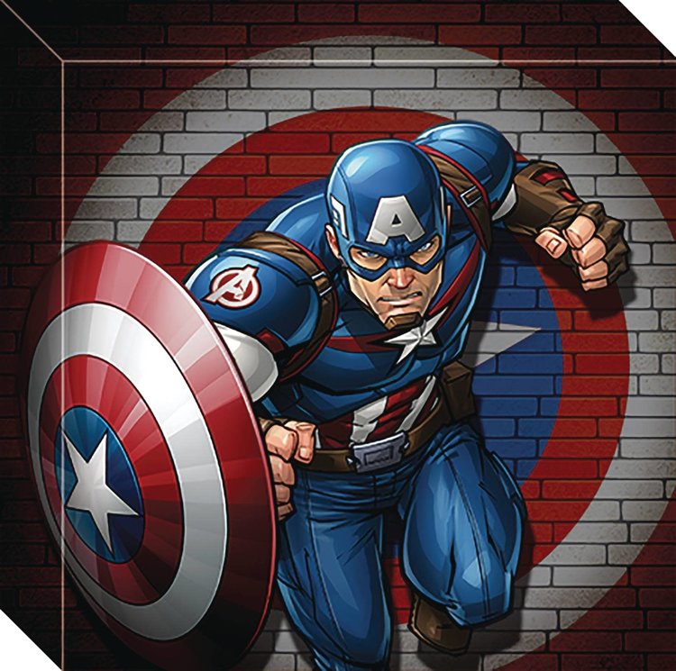 CAPTAIN AMERICA 12IN CANVAS WALL ART