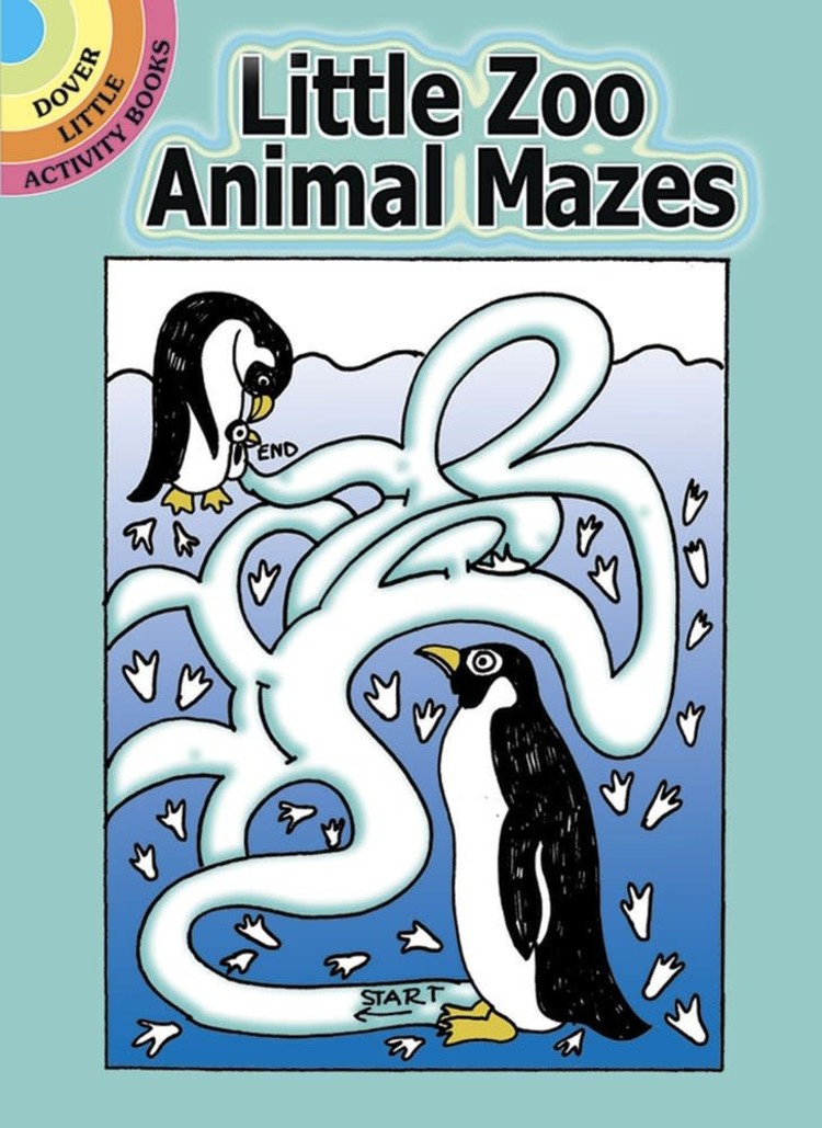 DOVER PUBLICATIONS LITTLE ZOO ANIMAL MAZES