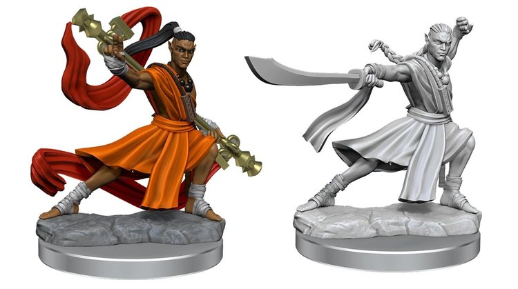 WIZKIDS D&D FRAMEWORKS W1 MALE ELF MONK