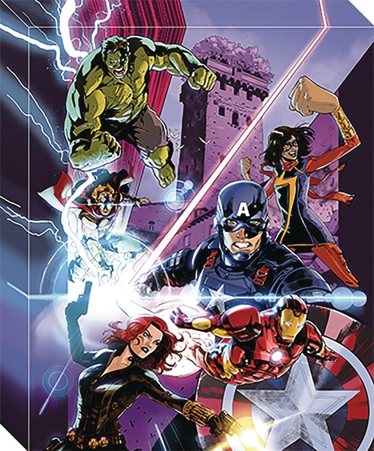 AVENGERS STRETCHED CANVAS 16IN WALL ART