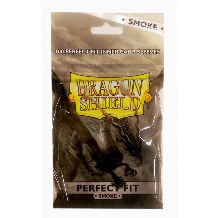 DRAGON SHIELD DRAGON SHIELD PERFECT FIT 100 CT SLEEVES SMOKE