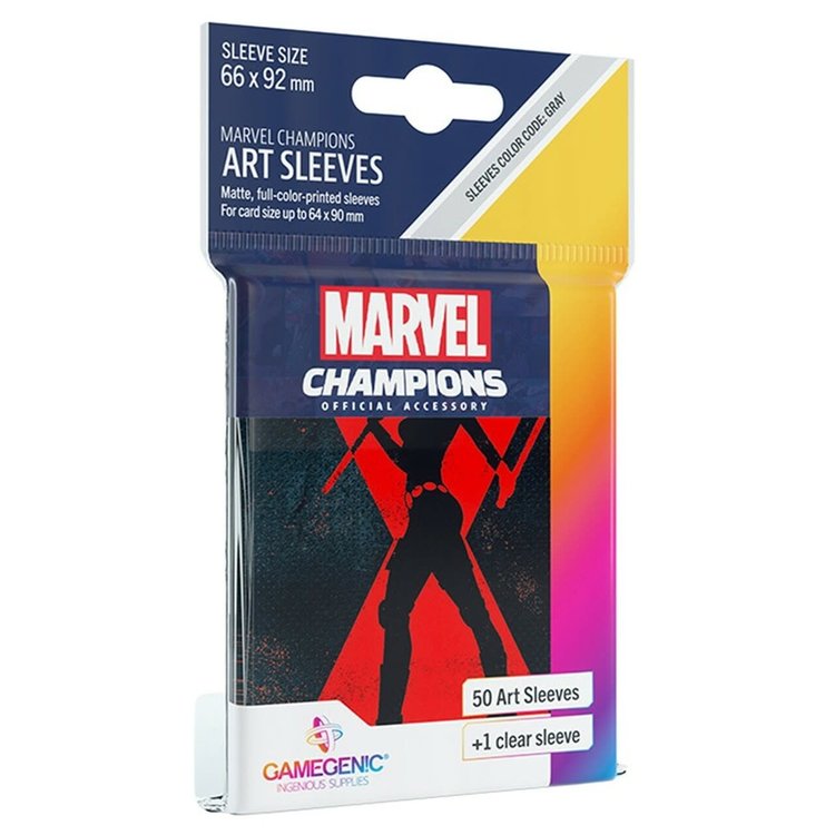 GAMEGENIC MARVEL CHAMPIONS SLEEVES: BLACK WIDOW