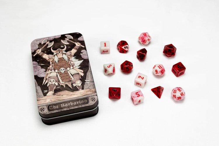 BEADLE & GRIMMS CHARACTER CLASS: BARBARIAN 14CT POLY DICE SET