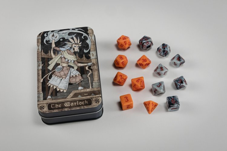 BEADLE & GRIMMS CHARACTER CLASS: WARLOCK 14CT POLY DICE SET