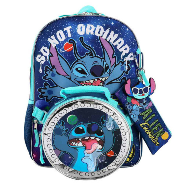 BIOWORLD DISNEY STITCH 5 PC BACKPACK SET