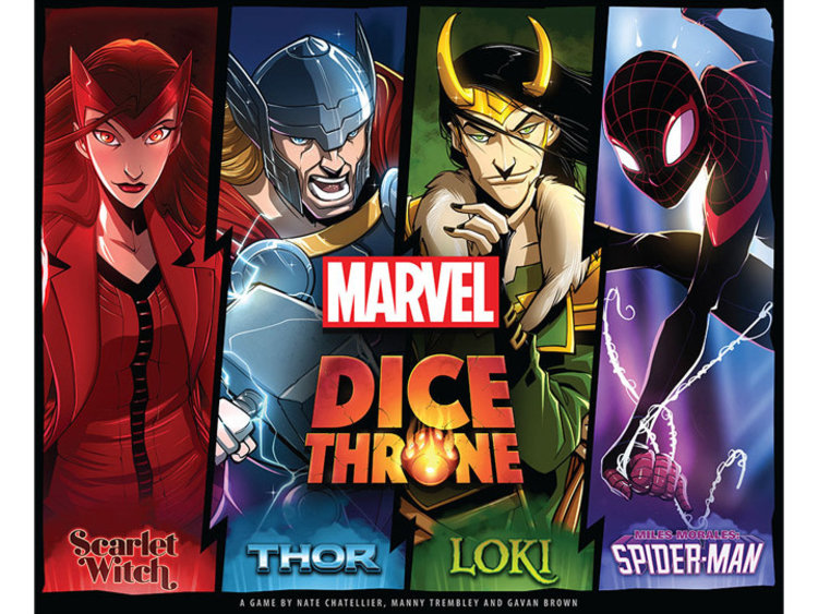 MARVEL DICE THRONE CORE BOX (SCARLET WITCH, THOR, LOKI, AND SPIDER-MAN)