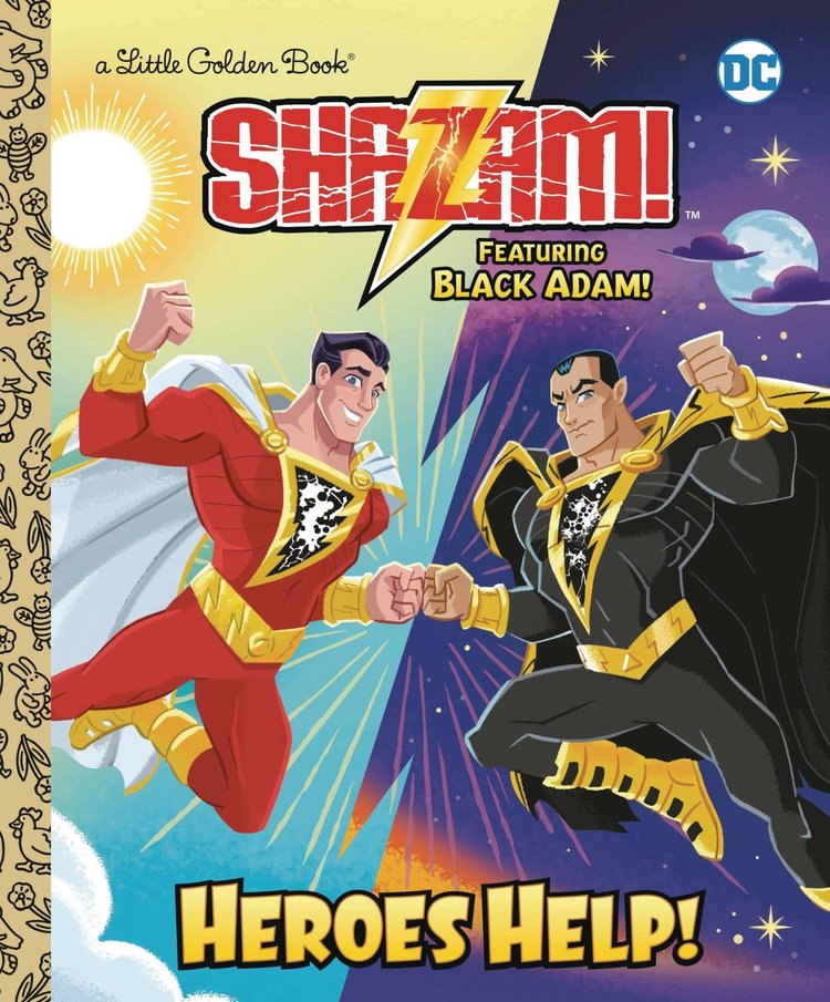 GOLDEN BOOKS DC SHAZAM HEROES HELP LITTLE GOLDEN BOOK