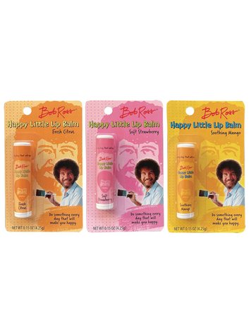 BOSTON AMERICA CORP. BOB ROSS HAPPY LITTLE LIP BALM SOFT STRAWBERRY