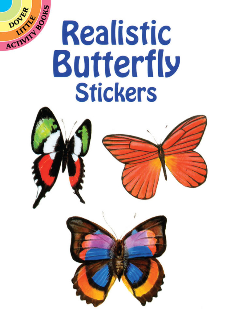 DOVER PUBLICATIONS REALISTIC BUTTERFLY  STICKERS