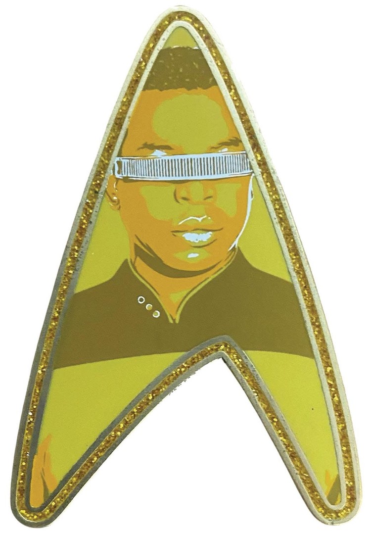 ZEN MONKEY STUDIOS STAR TREK NEXT GENERATION LA FORGE DELTA PIN