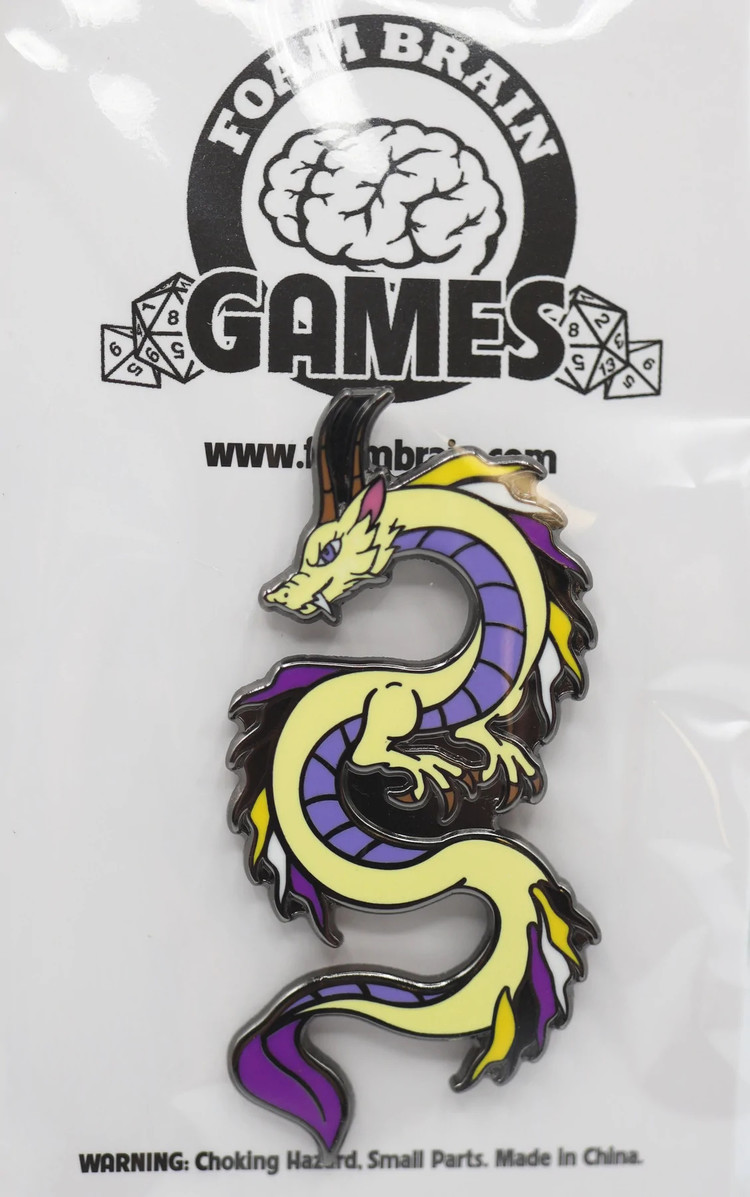 FOAM BRAIN GAMES PRIDE DRAGON PINS - NONBINARY