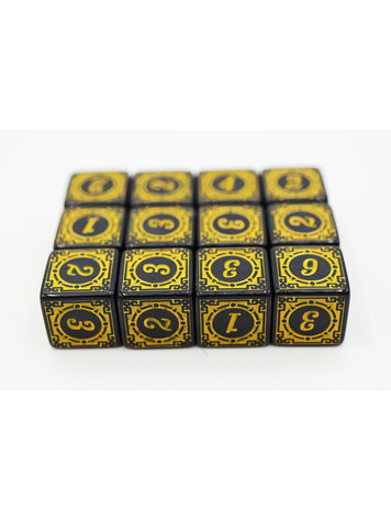FOAM BRAIN GAMES FOAM BRAIN GAMES MAGIC BURST YELLOW 12 PIECE D6 DICE SET