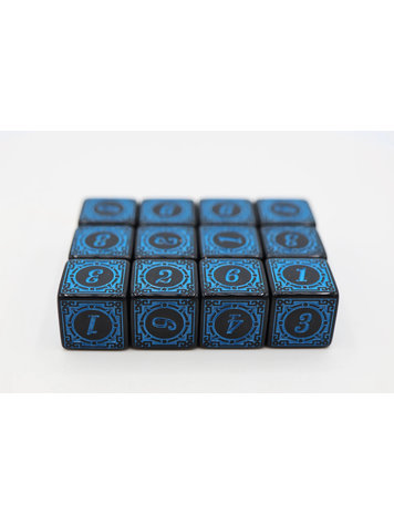 FOAM BRAIN GAMES FOAM BRAIN GAMES MAGIC BURST BLUE 12 PIECE D6 DICE SET