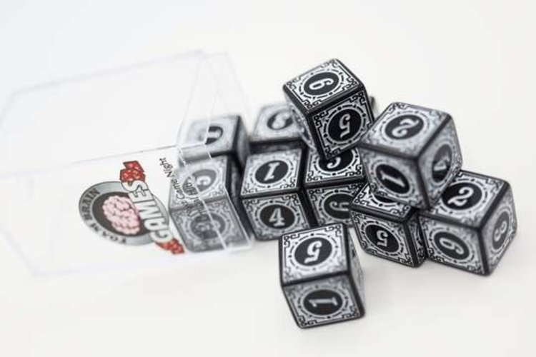 FOAM BRAIN GAMES FOAM BRAIN GAMES MAGIC BURST WHITE 12 PIECE D6 DICE SET