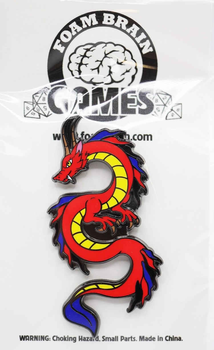FOAM BRAIN GAMES FOAM BRAIN PRIDE DRAGON PINS - POLYAMOROUS