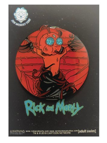ZEN MONKEY STUDIOS RICK AND MORTY DEATH CRYSTAL MORTY IN FORTRESS PIN