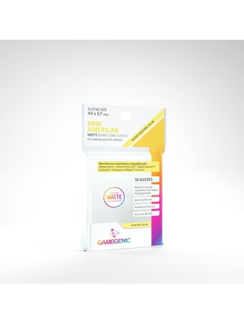 GAMEGENIC GG MINI AMERICAN MATTE SLEEVES 50 CT