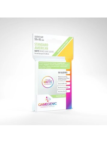 GAMEGENIC GG STANDARD AMERICAN MATTE SLEEVES 50 CT