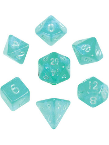 MDG MDG MINI POLYHEDRAL DICE SET: STARDUST TEAL