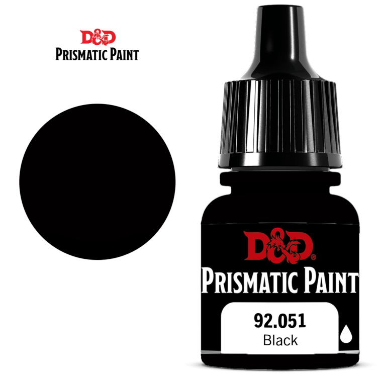 WIZKIDS D&D PRISMATIC PAINT BLACK 8ML