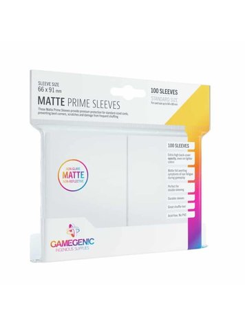 GAMEGENIC GAMEGENIC MATTE PRIME SLEEVES WHITE 100CT