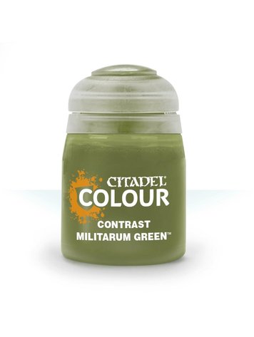 CITADEL PAINT CITADEL COLOUR CONTRAST:  MILITARUM GREEN (18ML)