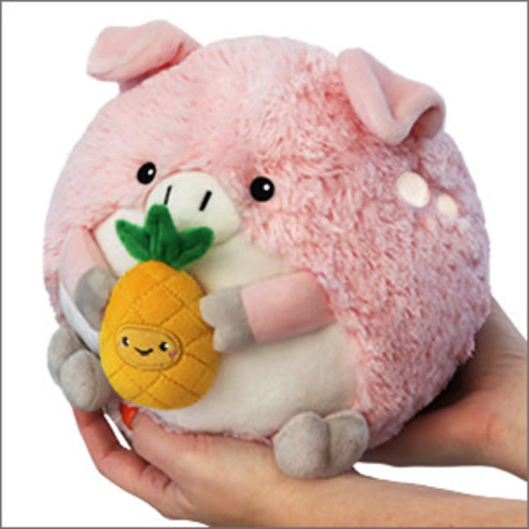 SQUISHABLE MINI SQUISHABLE PIG W/ PINEAPPLE 7"