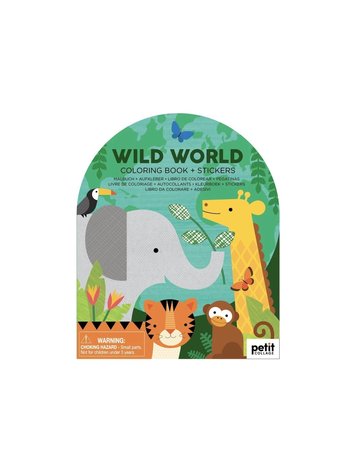 CHRONICLE BOOKS COLORING BOOK WITH STICKERS - WILD WORLD