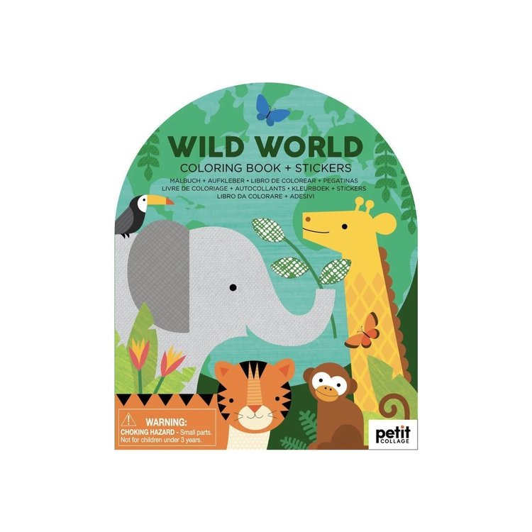 CHRONICLE BOOKS COLORING BOOK WITH STICKERS - WILD WORLD