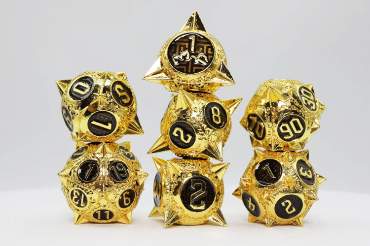FOAM BRAIN GAMES FOAM BRAIN GAMES METEOR STORM: GALACTIC GOLD RPG METAL DICE SET