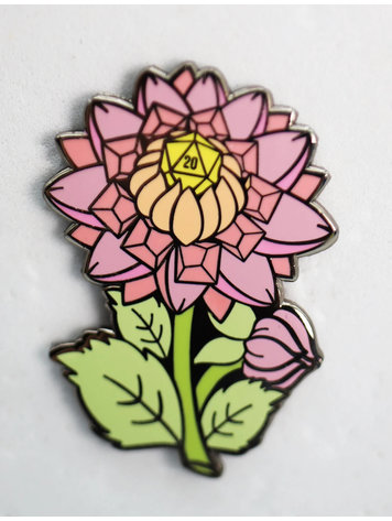 FOAM BRAIN GAMES FOAM BRAIN GAMES HOLLOW HEARTS ENAMEL PIN: DICE DAHLIA