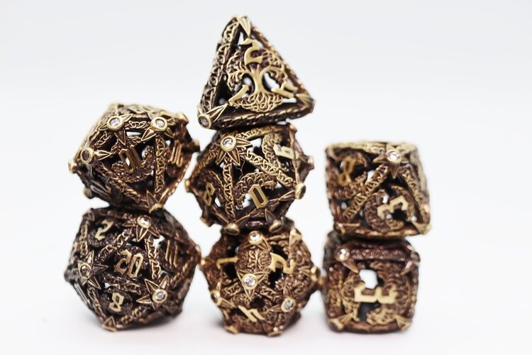 FOAM BRAIN GAMES FOAM BRAIN GAMES TREE OF HUMILITY RPG HOLLOW METAL DICE SET