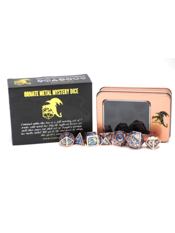 HYMGHO MYSTERY DICE MATCHING ORNATE SOLID METAL SET