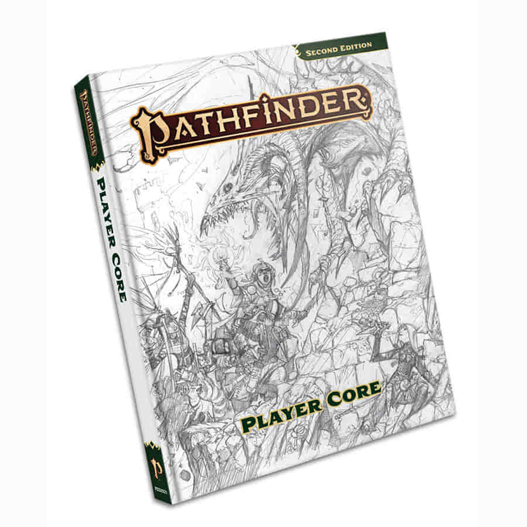 PATHFINDER RPG 2ND ED PLAYER CORE SKETCH COVER
