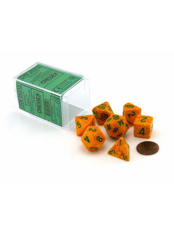 CHESSEX CHX 25312 7 PC POLY DICE SET SPECKLED LOTUS
