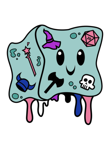 FOAM BRAIN GELLY CUBE ENAMEL PRIDE PINS - GENDERFLUID