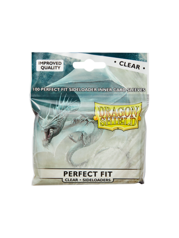 DRAGON SHIELD DRAGON SHIELD PERFECT FIT 100 CT SLEEVES SIDELOADERS CLEAR