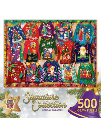 SIGNATURE COLLECTION HOLIDAY SWEATERS 500PC PUZZLE