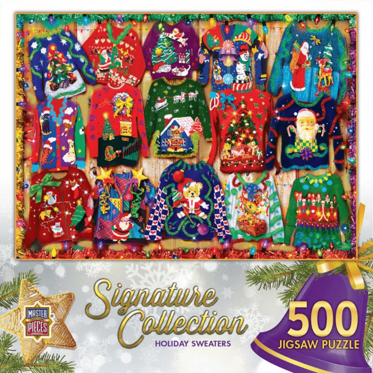 SIGNATURE COLLECTION HOLIDAY SWEATERS 500PC PUZZLE