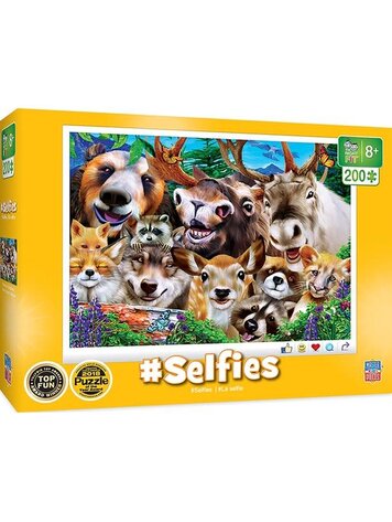 MASTERPIECES PUZZLE COMPANY SELFIES WOODLAND WACKINESS 200 PIECE PUZZLE