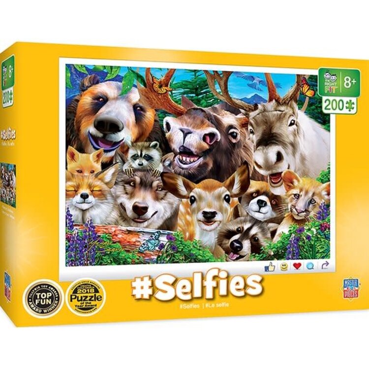 MASTERPIECES PUZZLE COMPANY SELFIES WOODLAND WACKINESS 200 PIECE PUZZLE