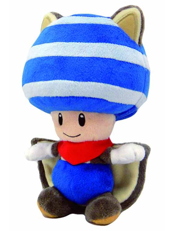 LITTLE BUDDY SUPER MARIO MUSASABI FLYING SQUIRREL BLUE TOAD 8"